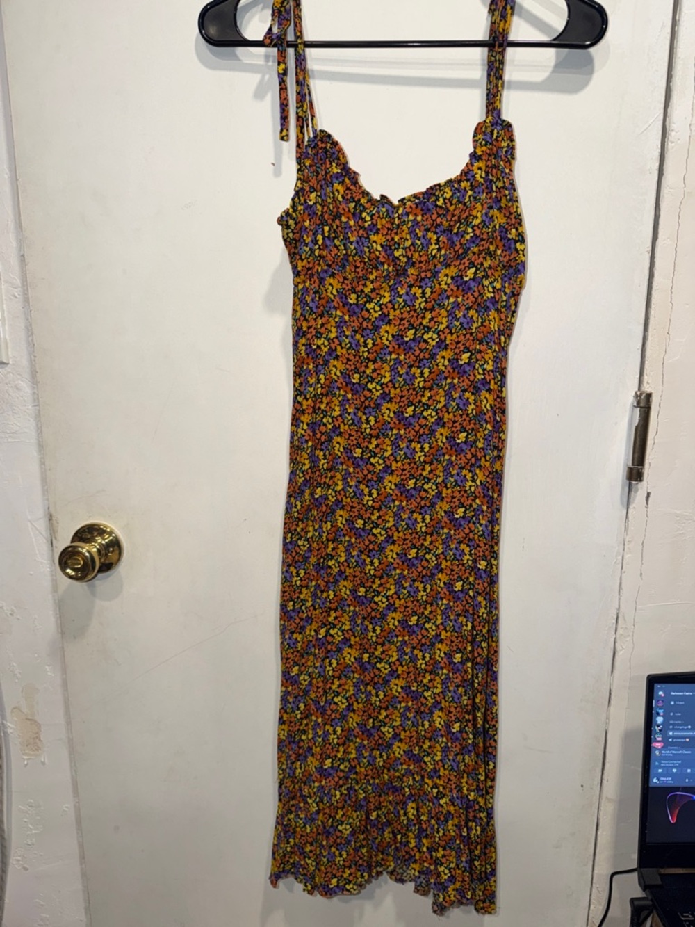 Audrey 3+1 Multicolor Floral Maxi Dress with Tie Straps